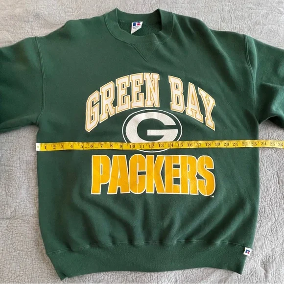 Vintage 90s Green Bay Packers sweatshirt by Russell Athletic - Made USA Sz XL - Picture 3 of 9